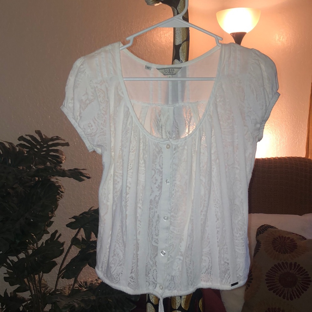 White Lace Boho Top